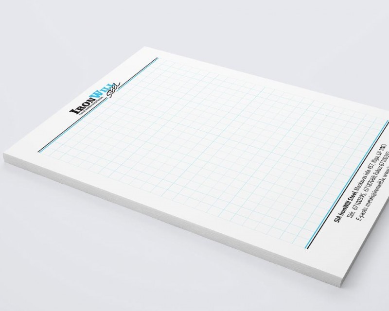 Блокнот с торцевой склейкой без обложки