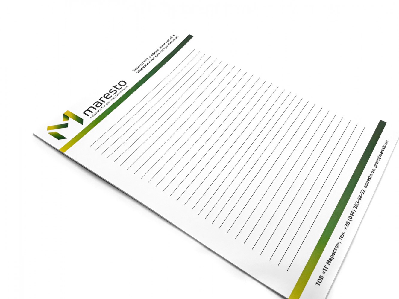 Блокнот с торцевой склейкой без обложки