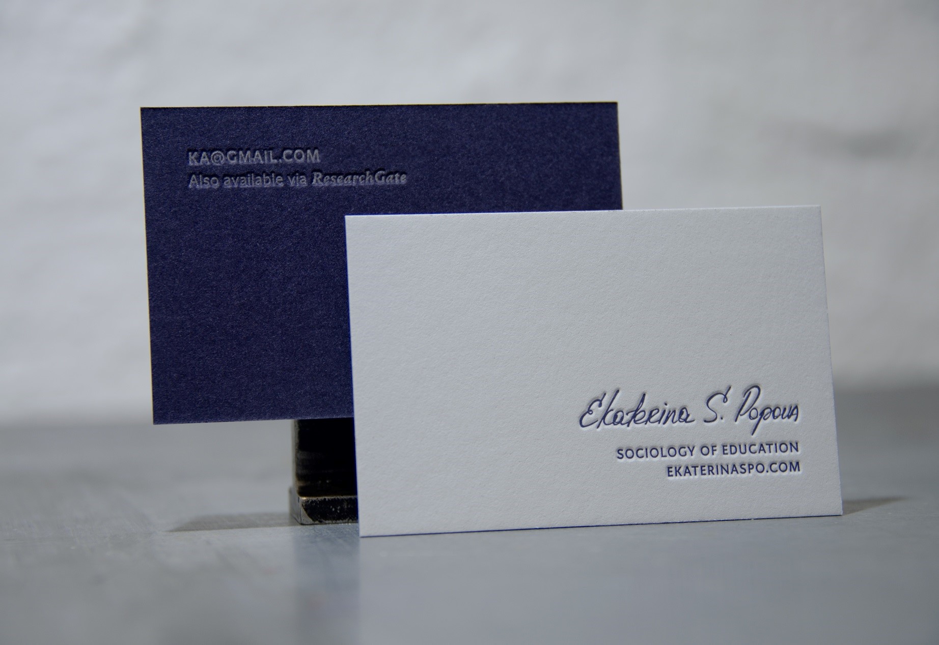 Двухслойные визитки