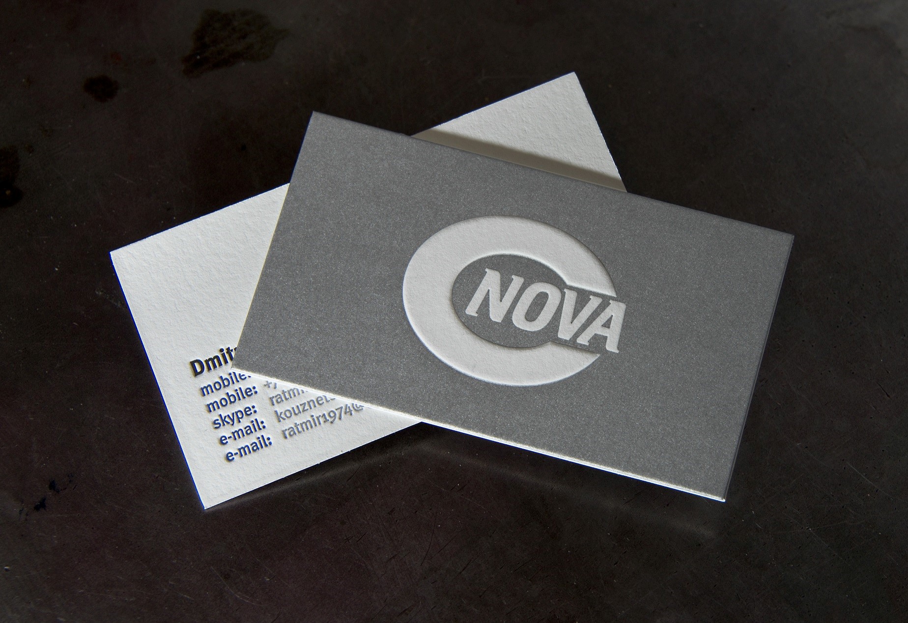 Двухслойные визитки