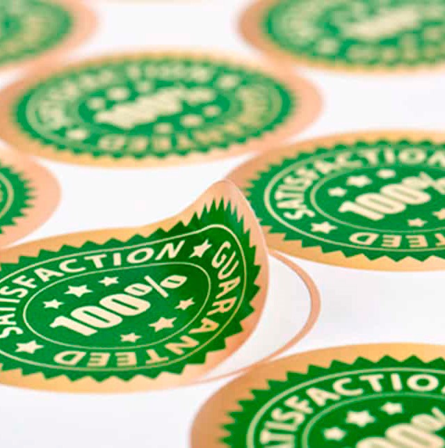 Печать круглых наклеек