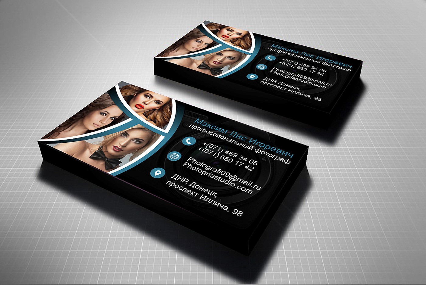 Визитки для фотографов