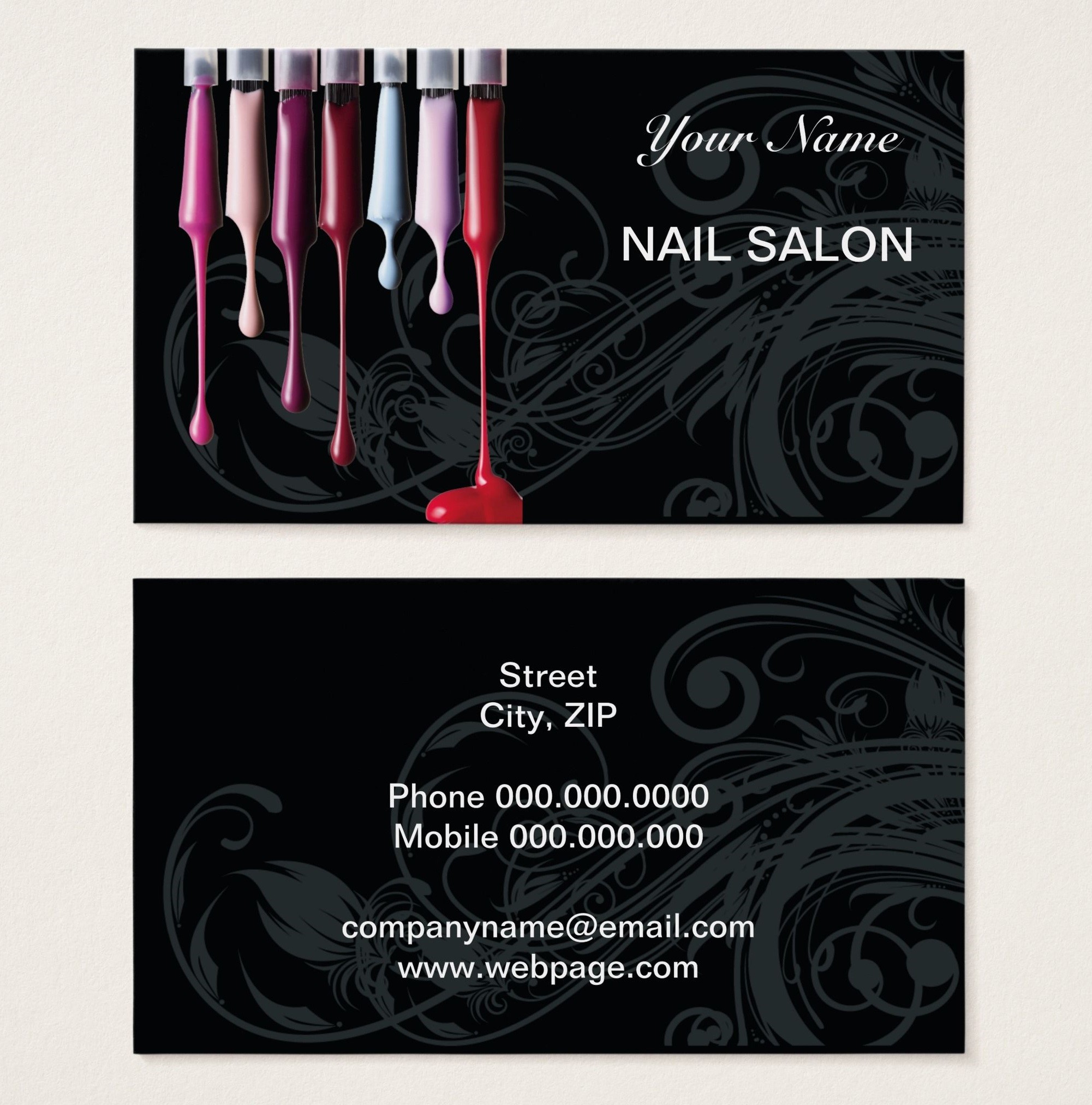 Визитки для мастера маникюра