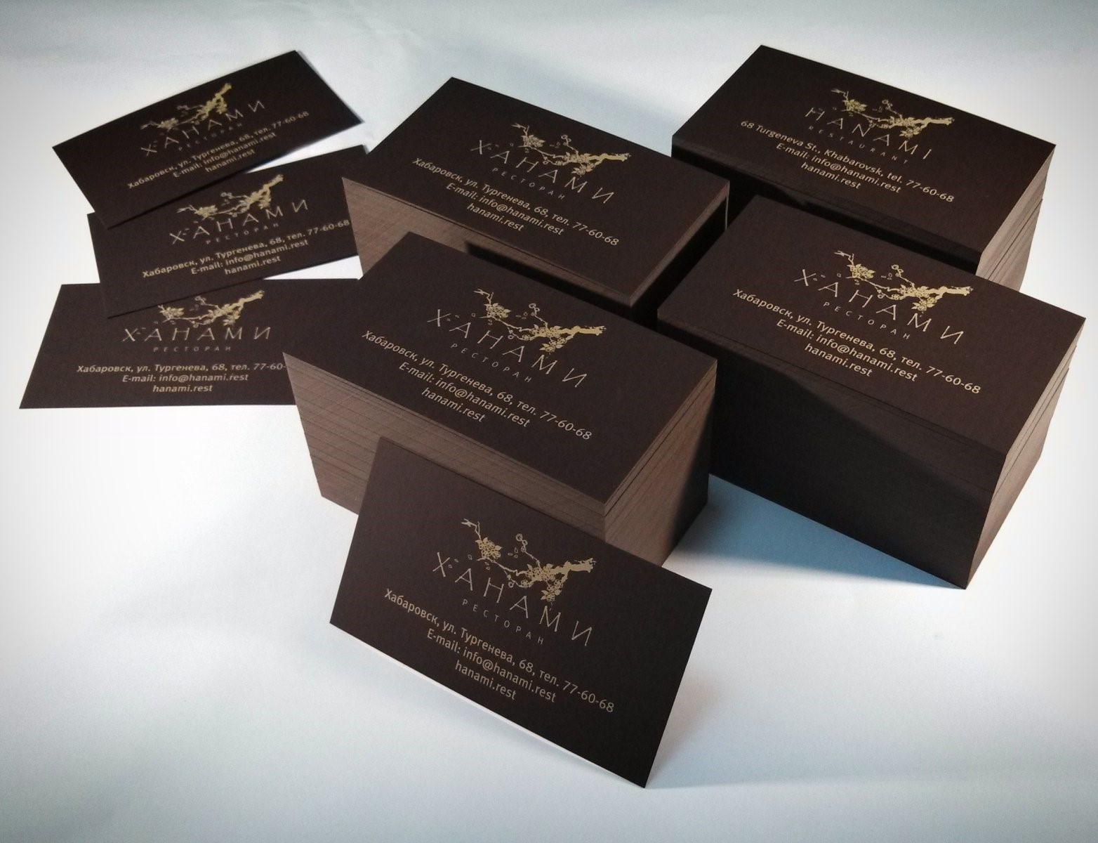 Визитки с шелкографией