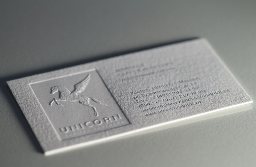 Визитки с тиснением