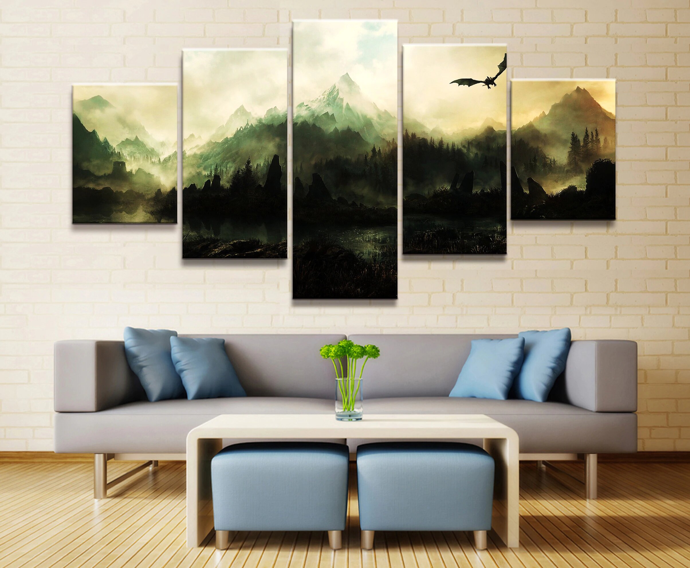 Интерьерная печать на холсте