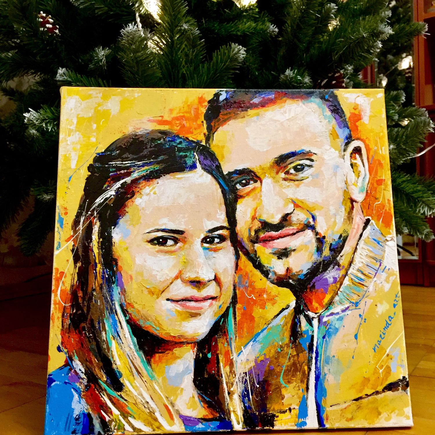 Печать на холсте маслом