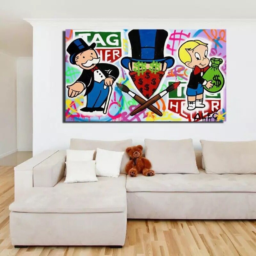 Печать постеров на холсте