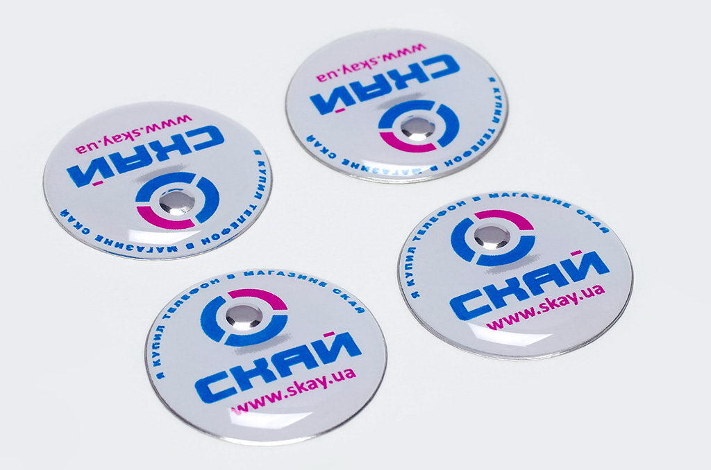 Печать стикеров на прозрачной плёнке