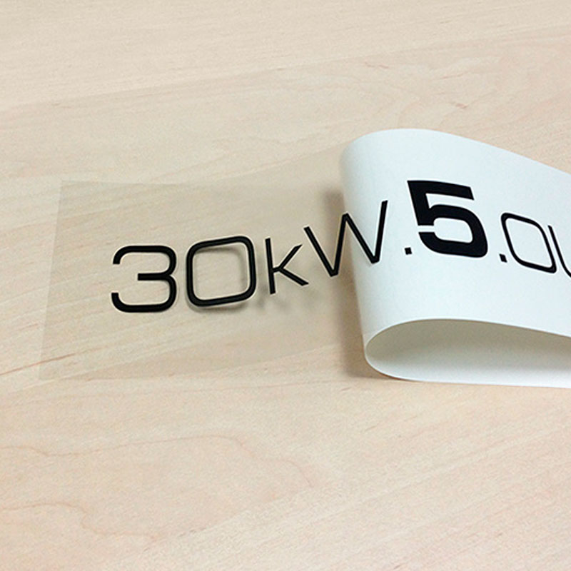 Печать стикеров на прозрачной плёнке