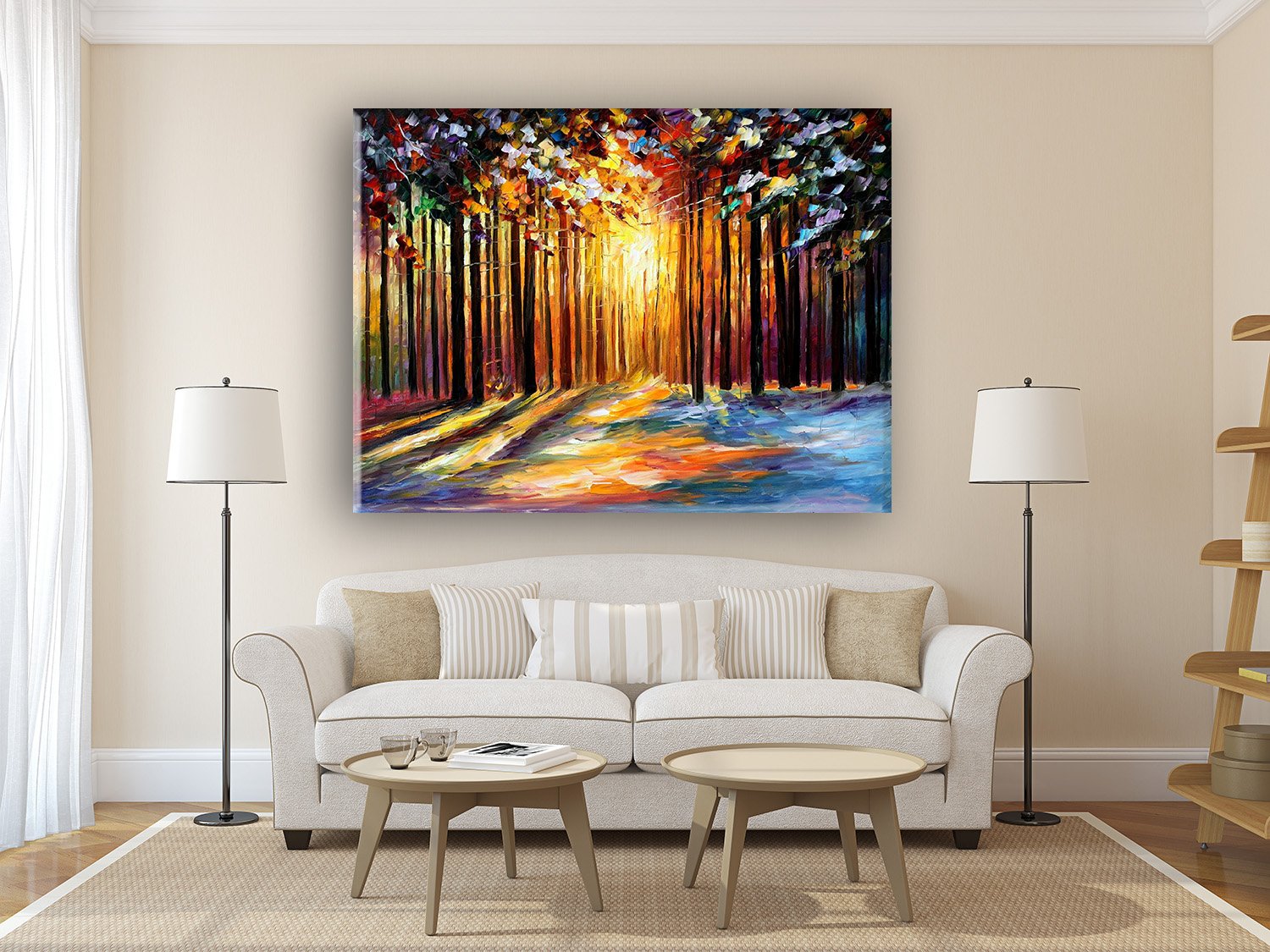 Цветная печать на холсте