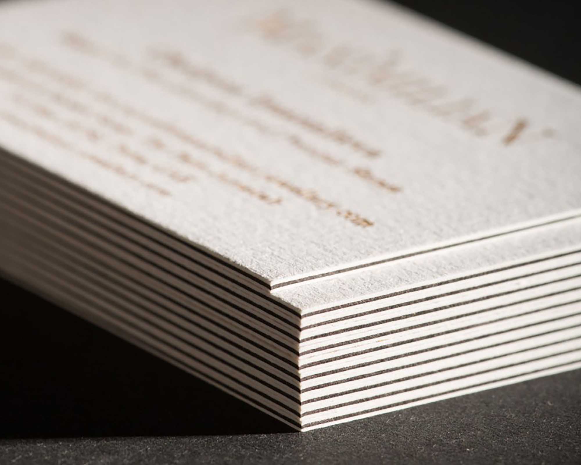 Визитки кашированные