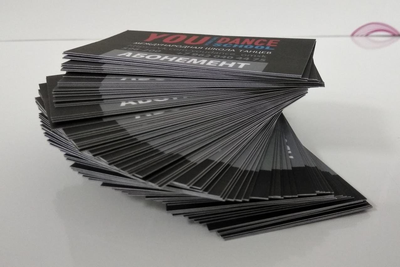 Визитки кашированные