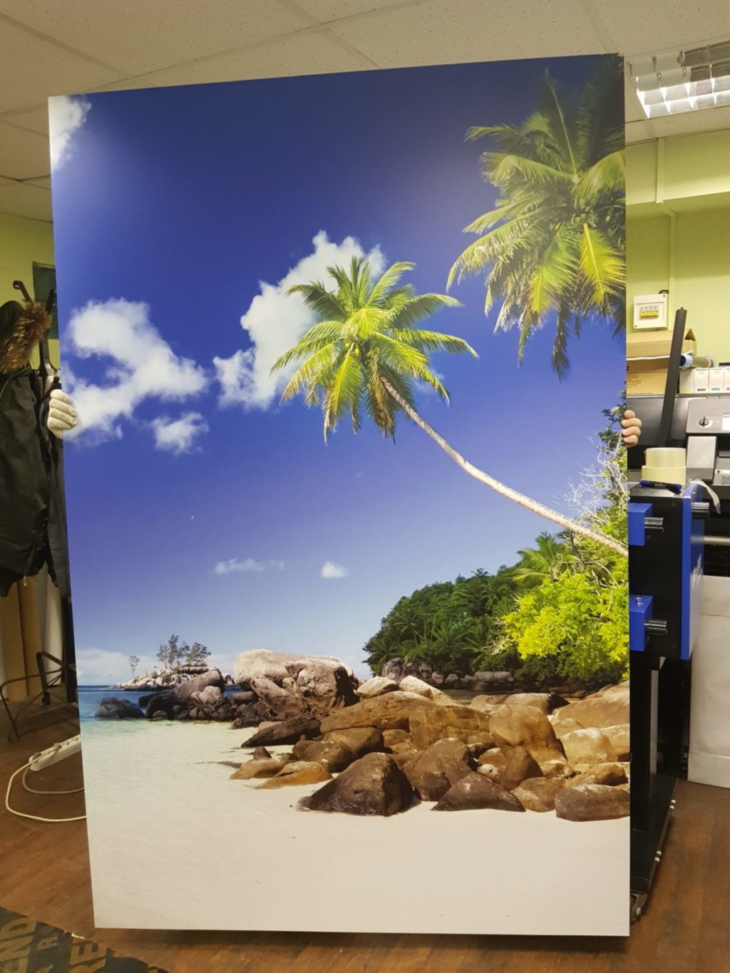 Интерьерная печать на баннере