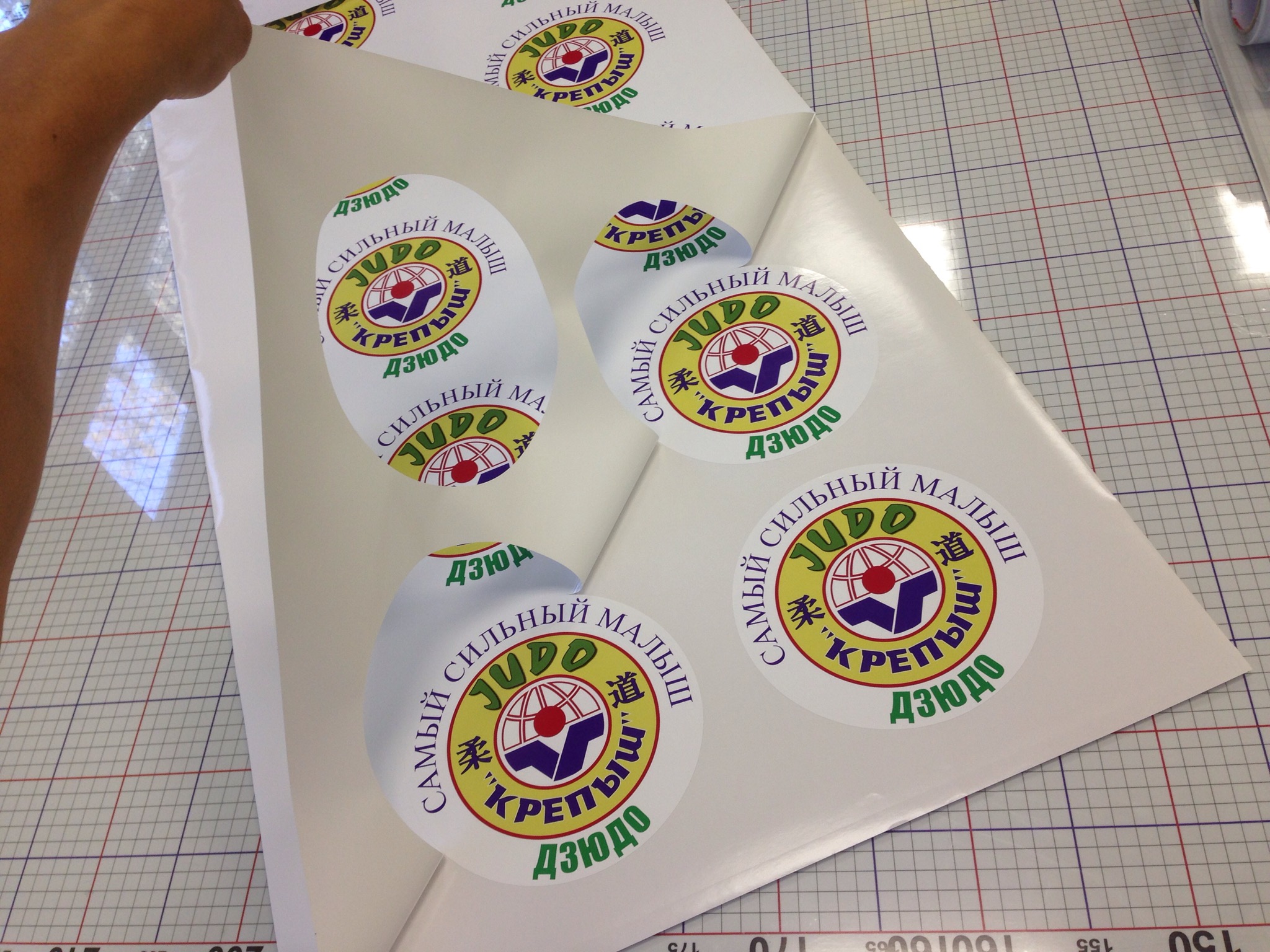 Печать двухсторонних наклеек