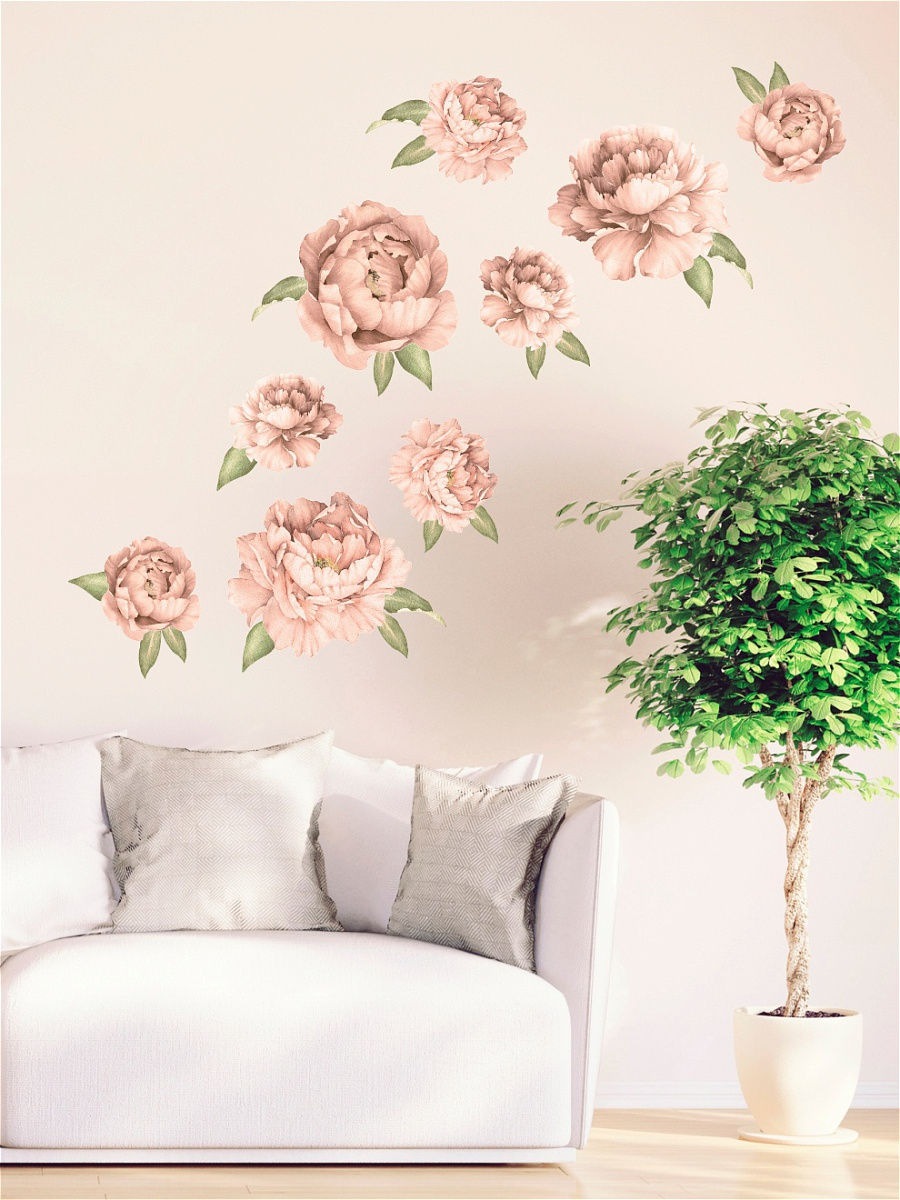 Печать интерьерных наклеек