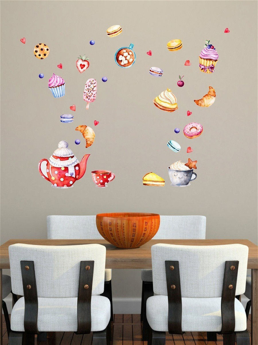 Печать интерьерных наклеек