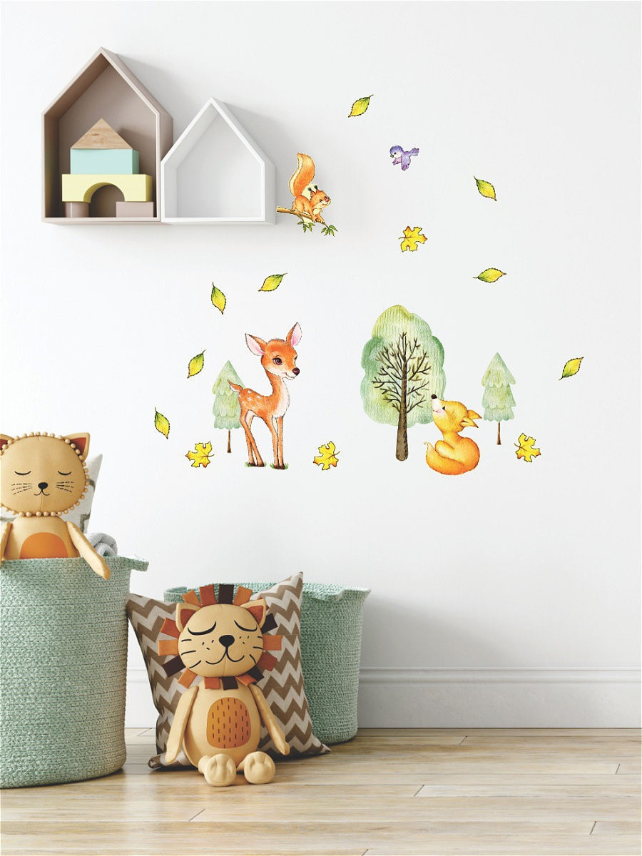 Печать интерьерных наклеек