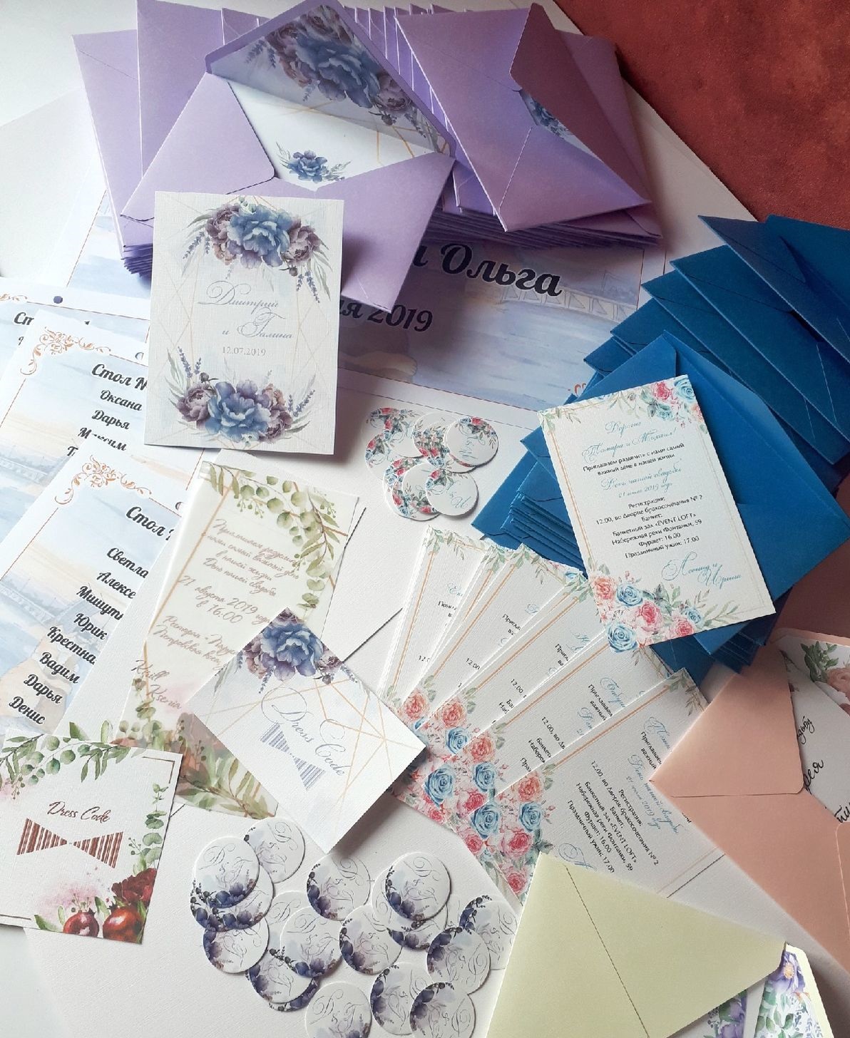 Печать наклеек на конверты