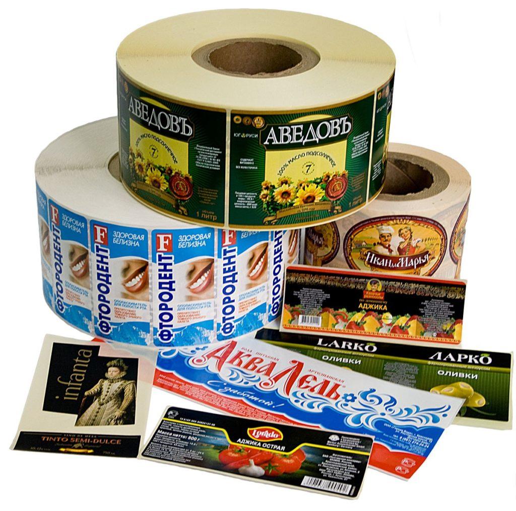 Печать наклеек на товар