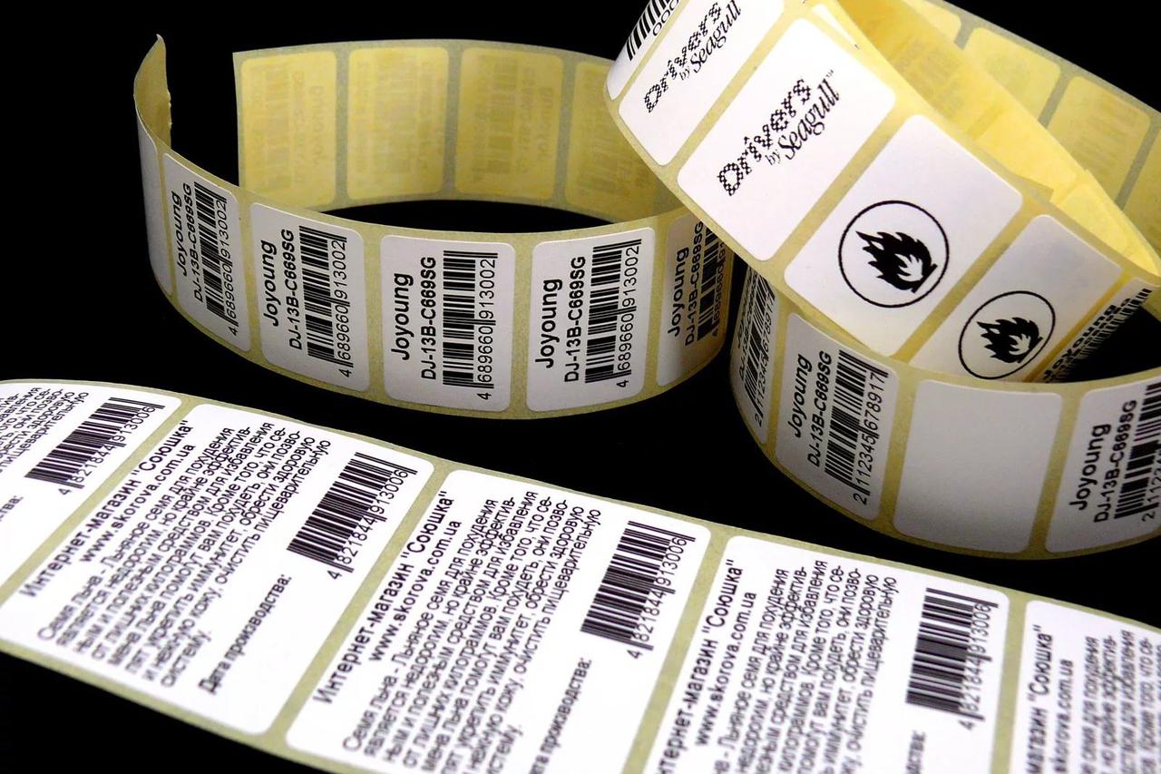 Печать наклеек на товар