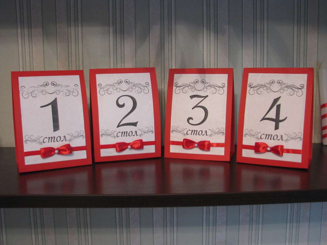 Печать нумерации столов для свадьбы