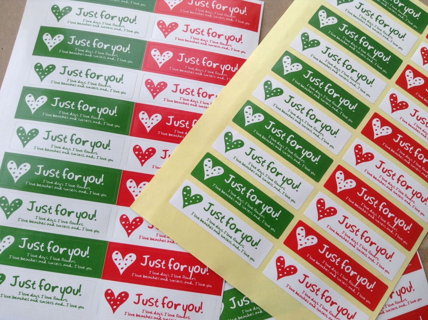 Печать прямоугольных наклеек