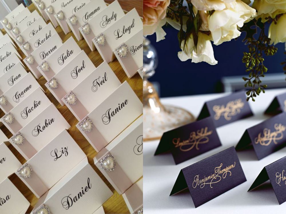 Изготовление рассадочных банкетных карточек для свадьбы