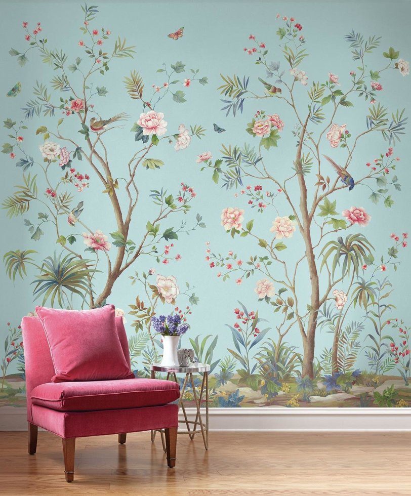 Печать интерьерных наклеек дерево