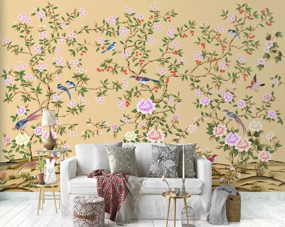 Печать интерьерных наклеек дерево