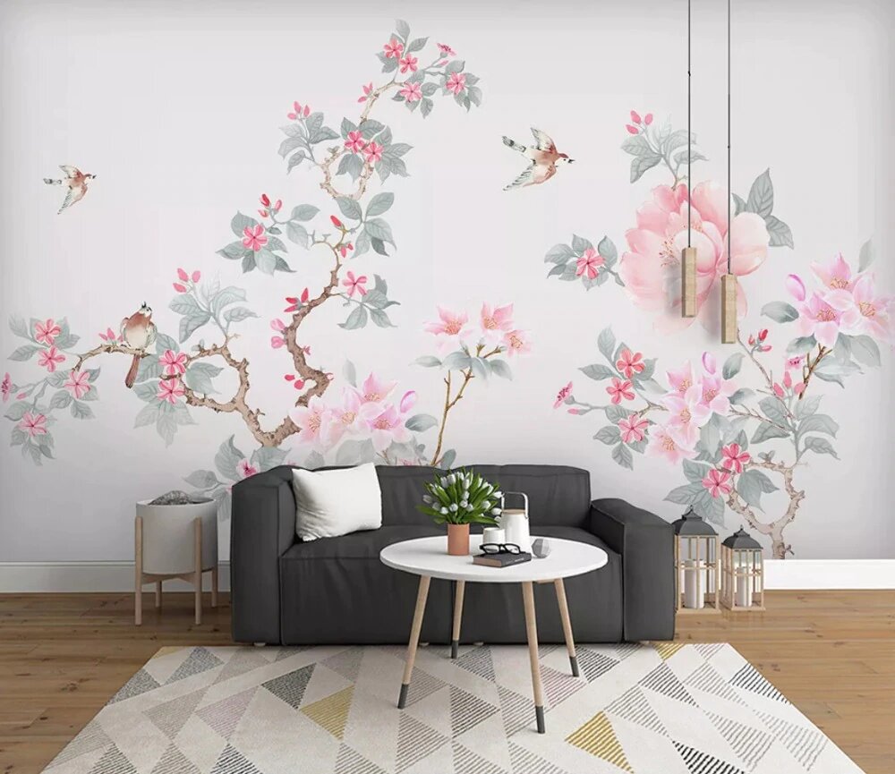 Печать интерьерных наклеек дерево