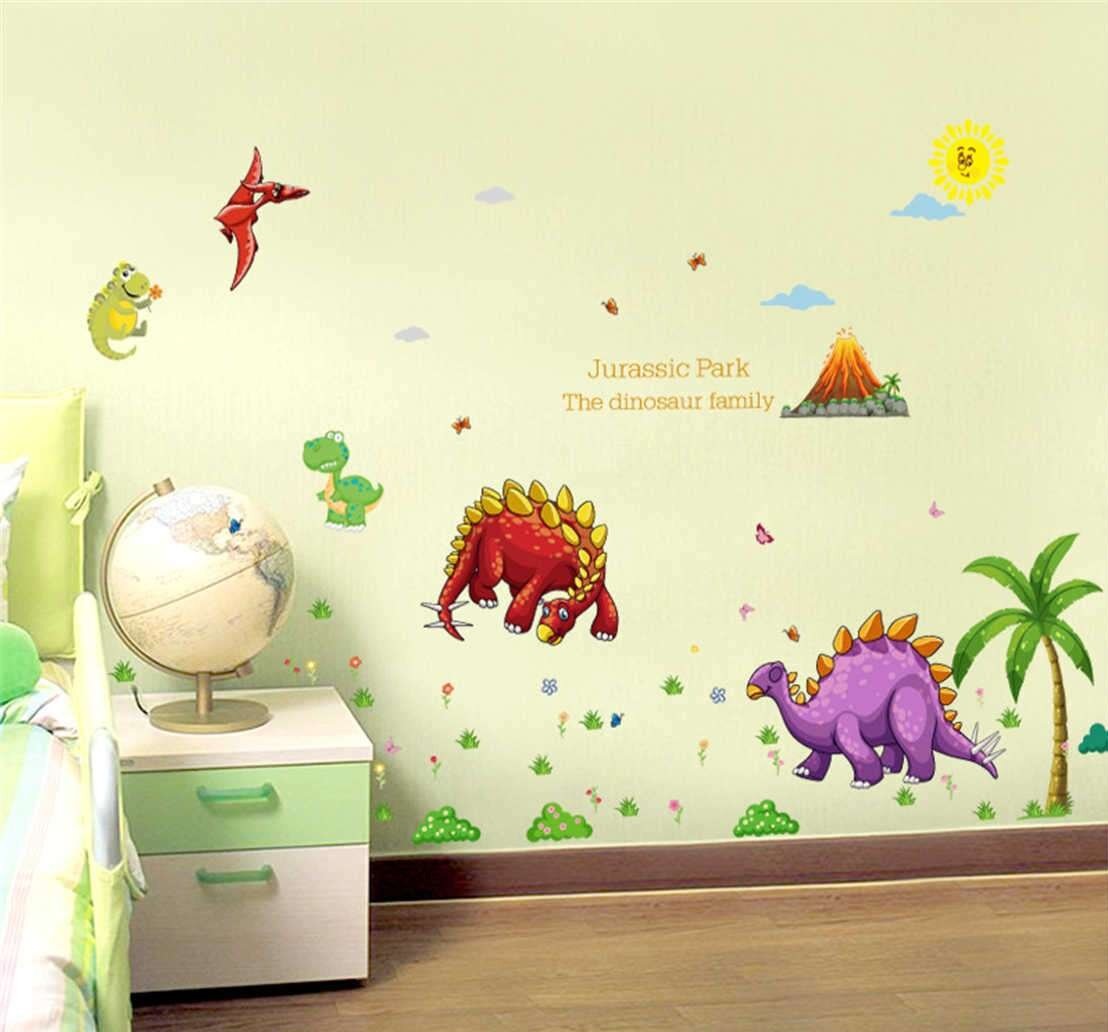 Печать интерьерных наклеек динозавры
