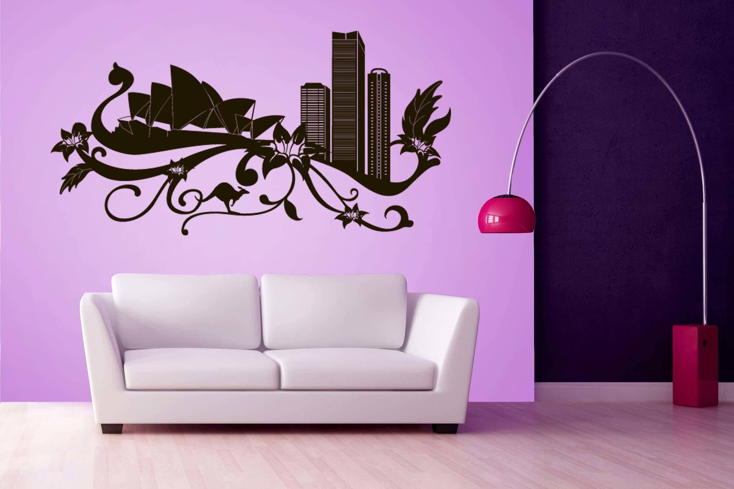 Печать интерьерных наклеек город