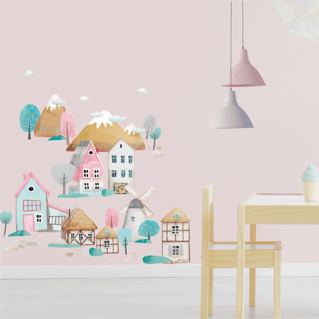 Печать интерьерных наклеек город