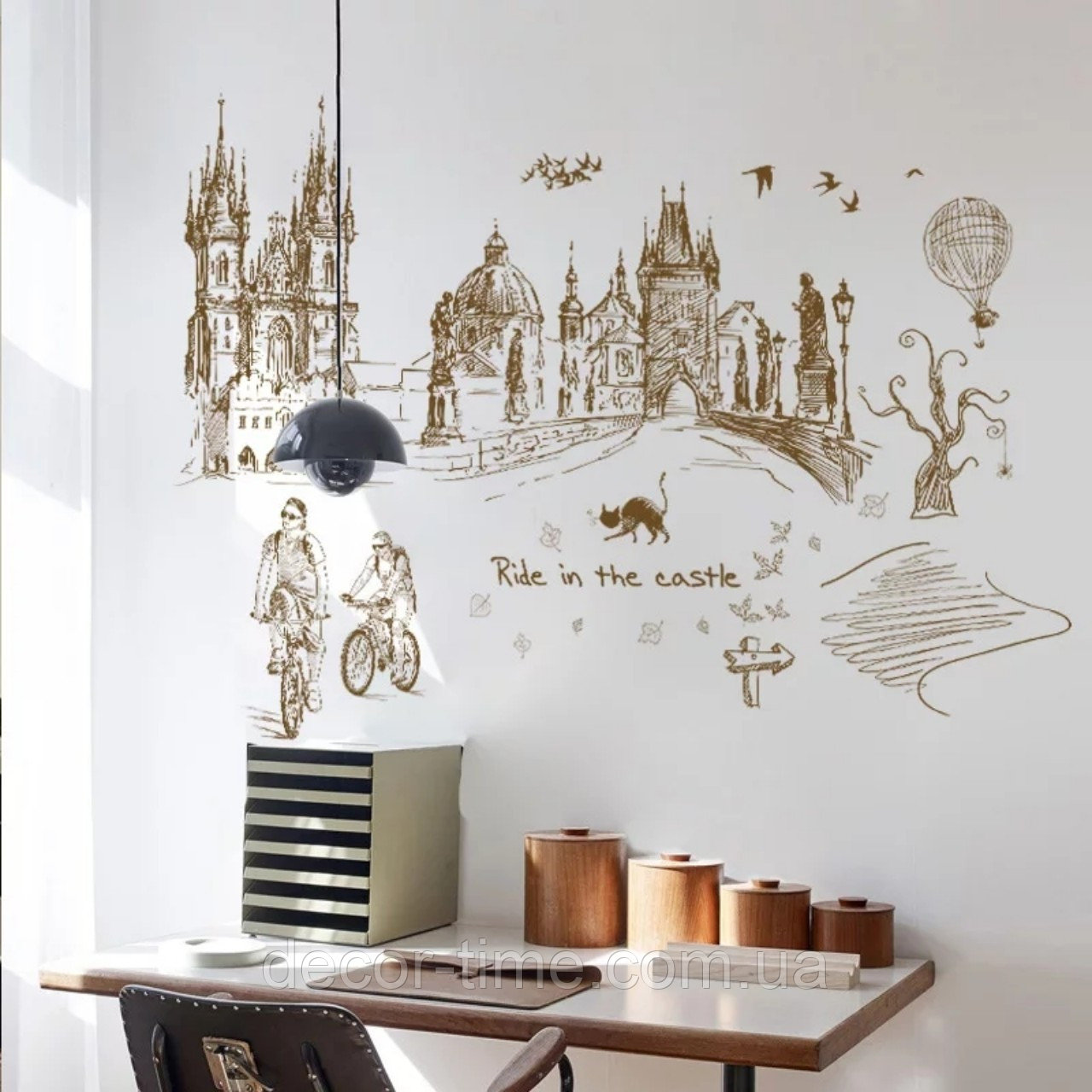 Печать интерьерных наклеек город