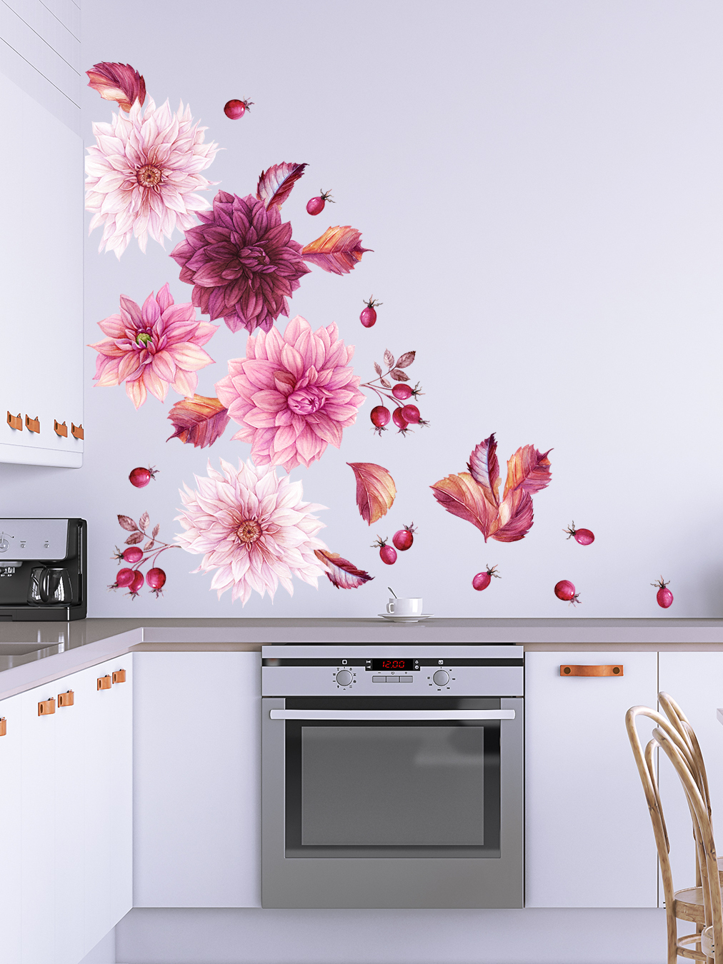 Печать интерьерных наклеек на кухню