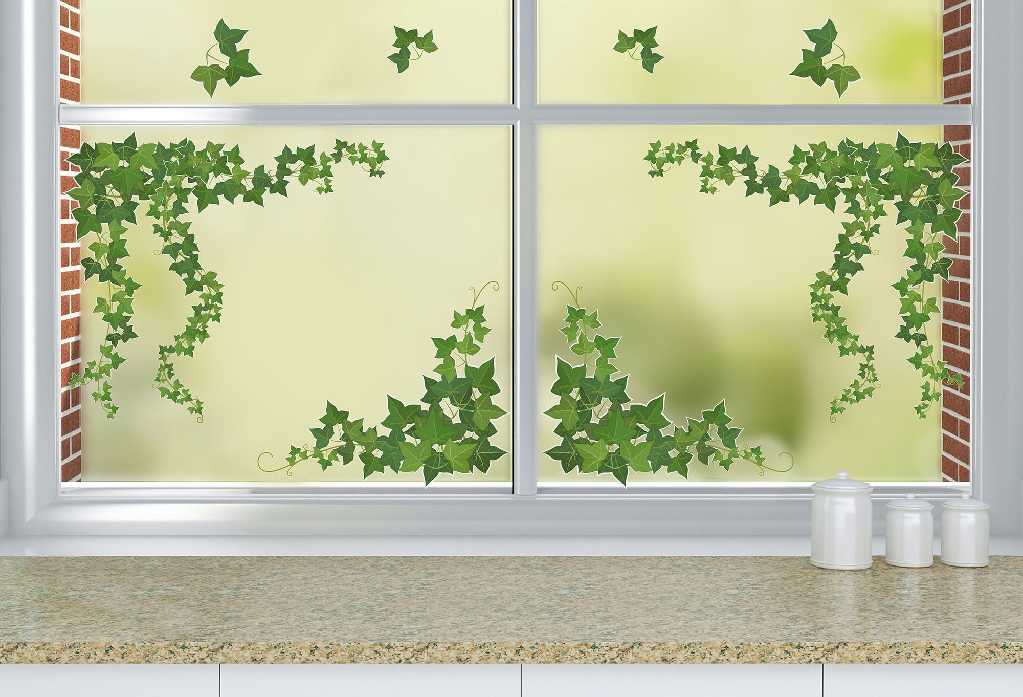 Печать интерьерных наклеек окно