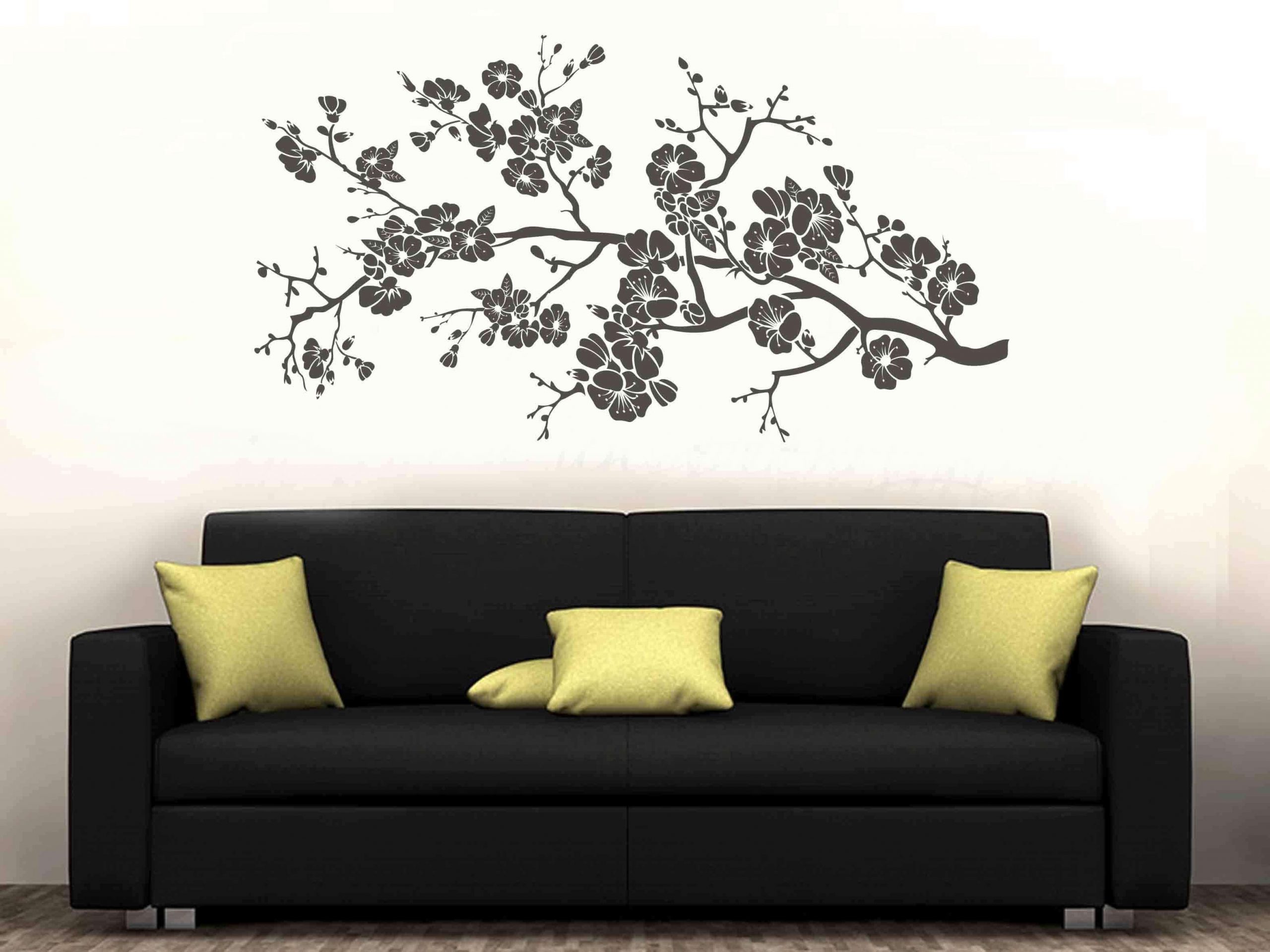 Печать интерьерных наклеек цветы