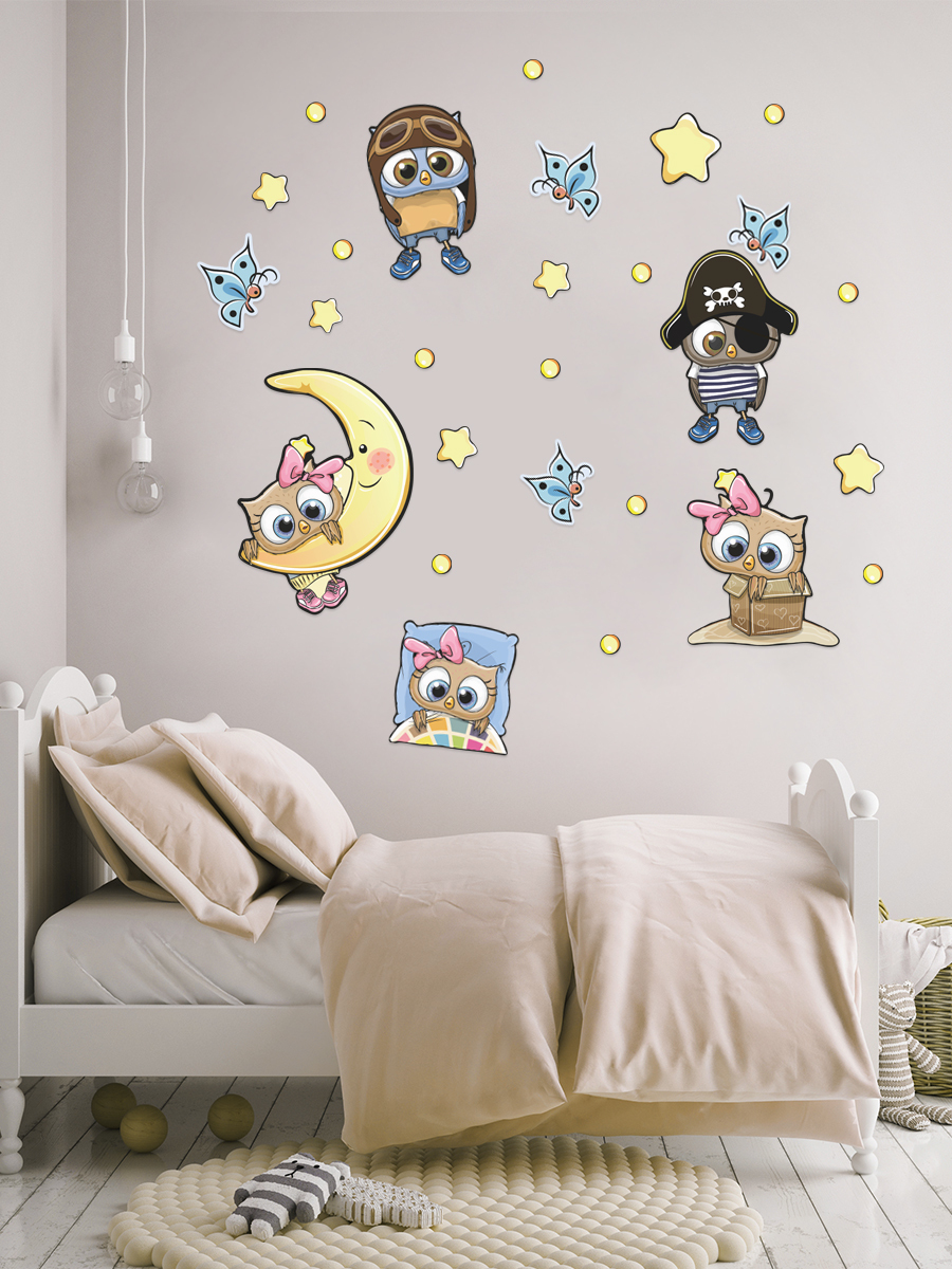 Печать интерьерных наклеек в детскую