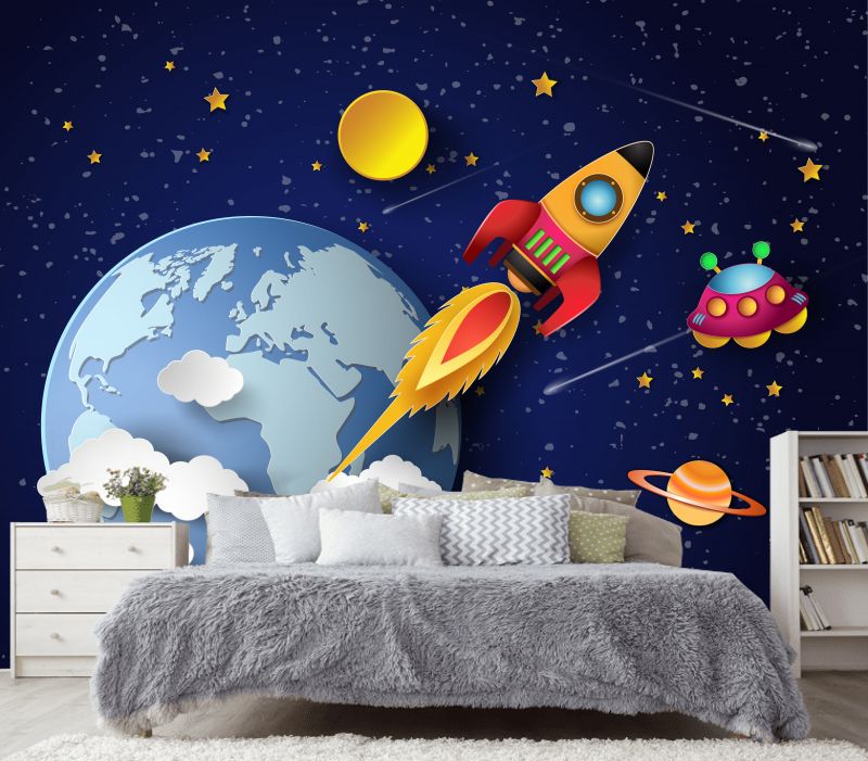 Печать интерьерных наклеек в спальню