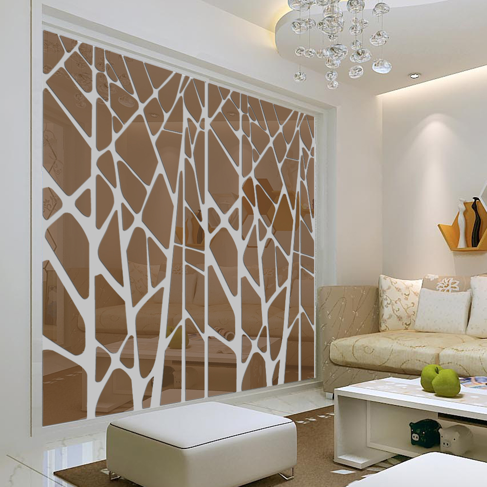 Печать интерьерных зеркальных наклеек