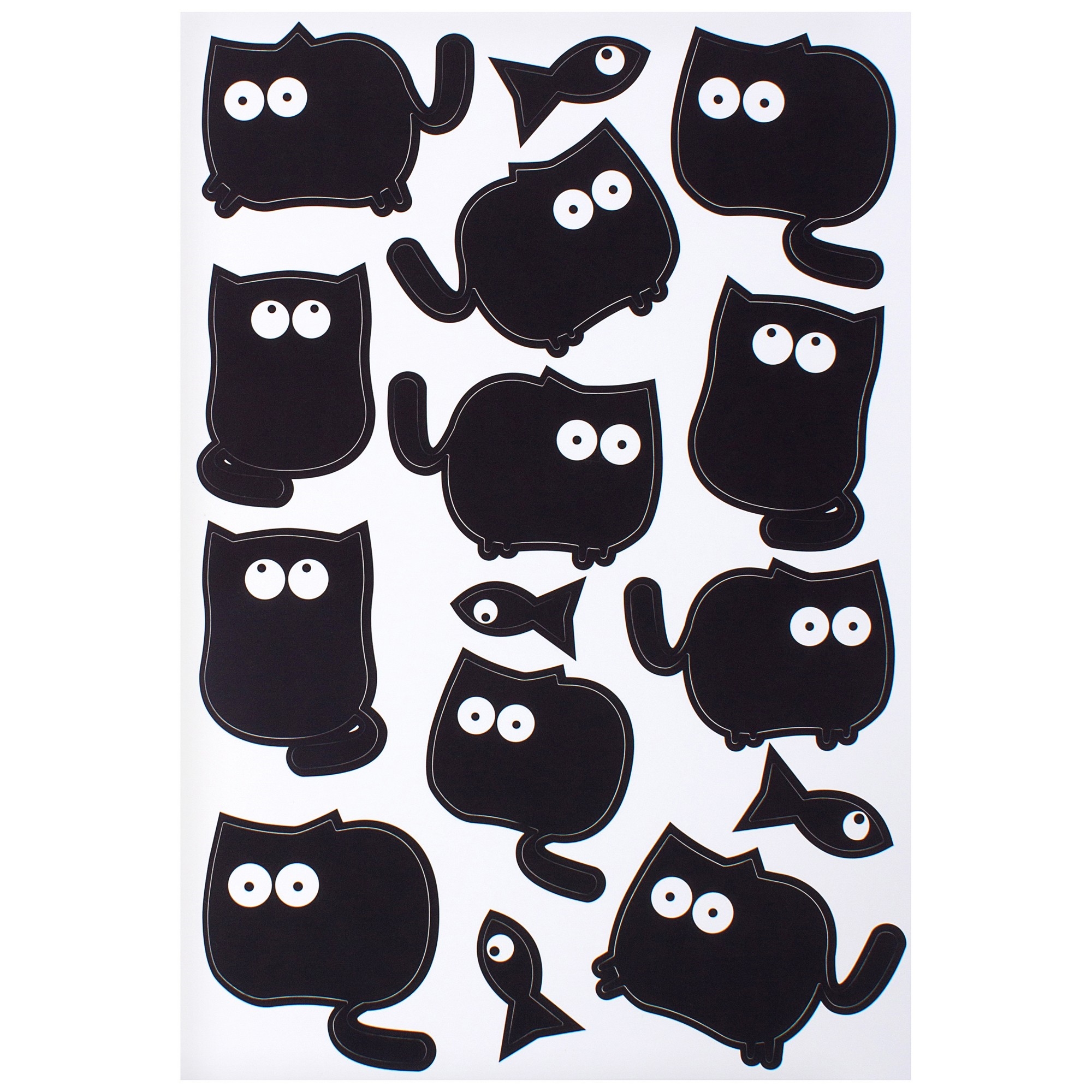 Печать черных наклеек