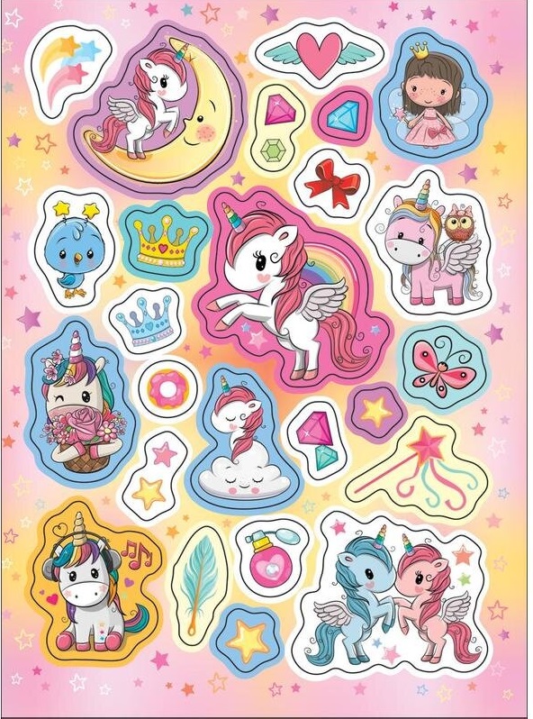 Печать детских наклеек