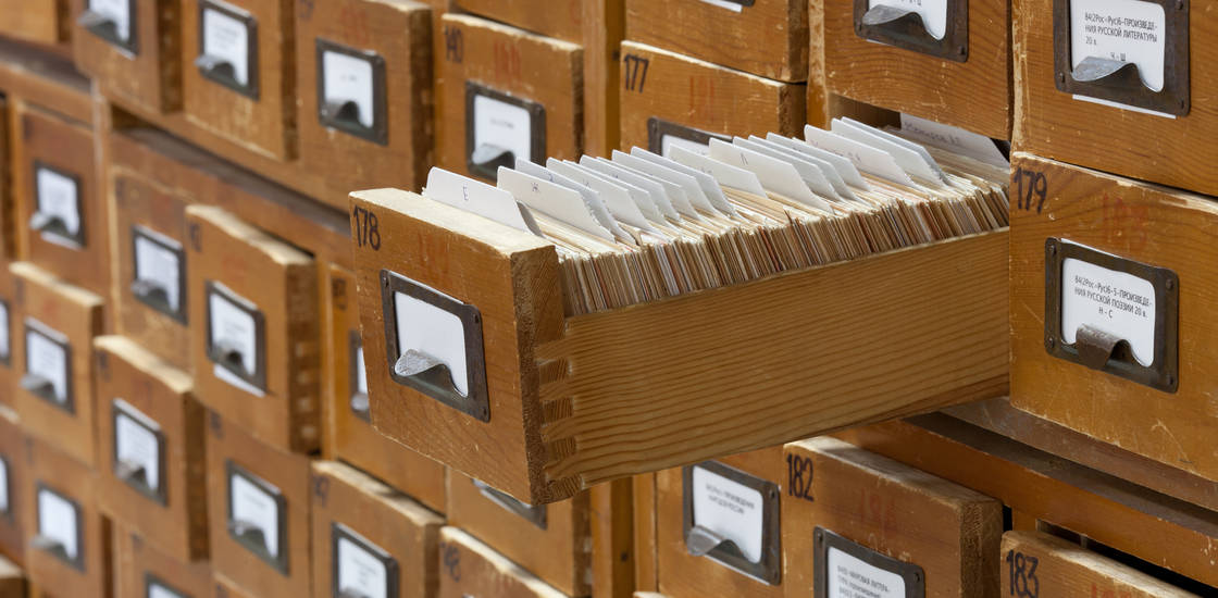 Печать каталожных карточек