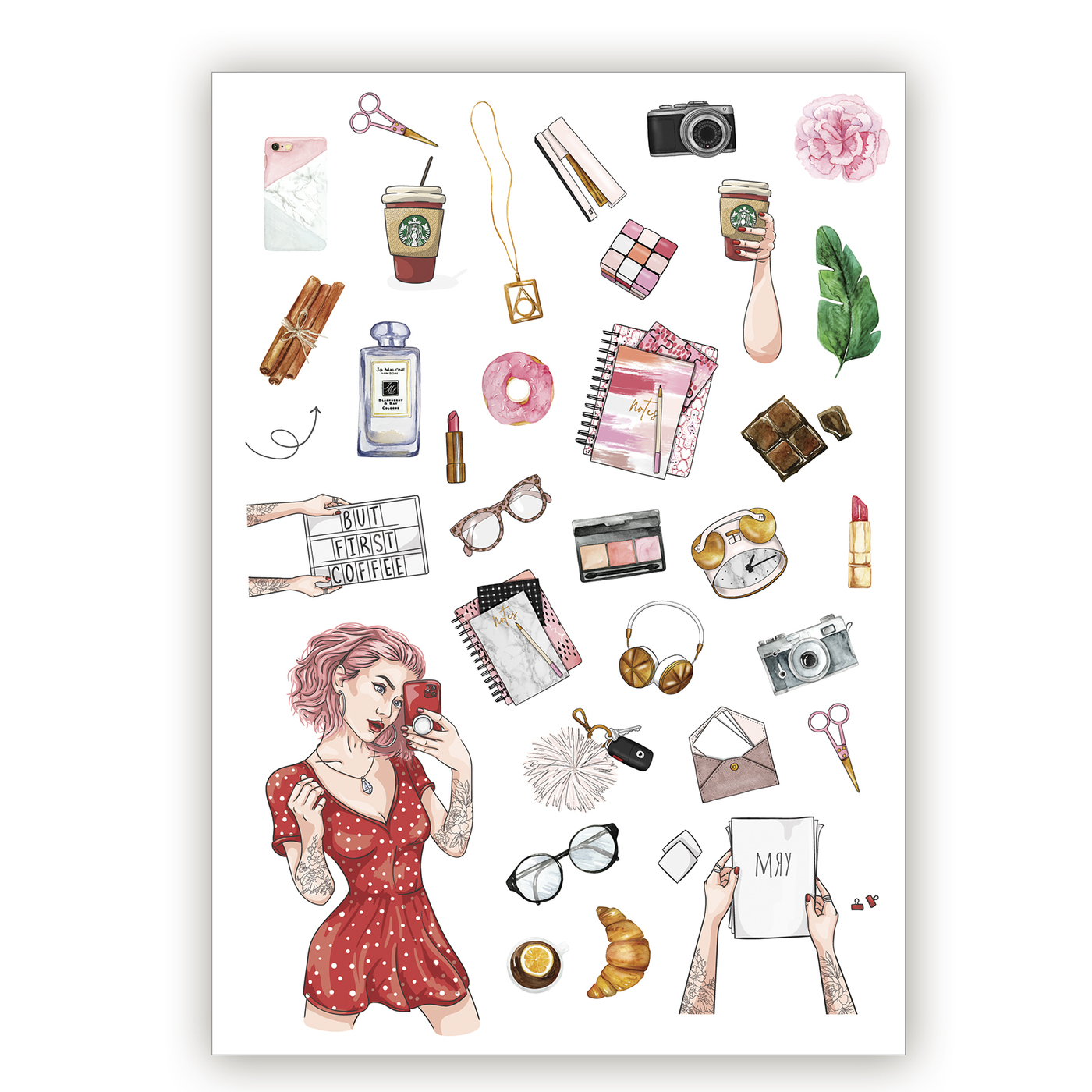 Печать наклеек для ежедневника