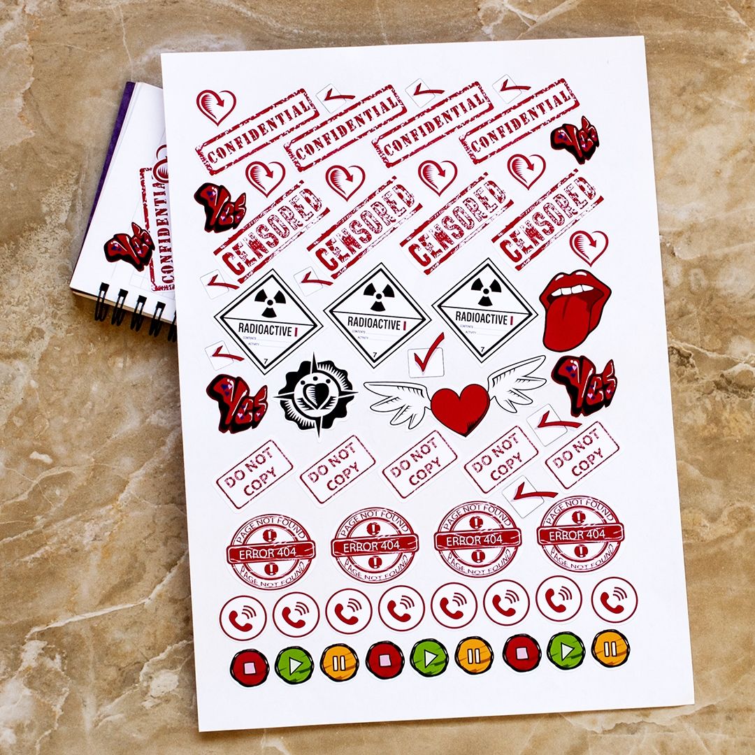 Печать наклеек для ежедневника