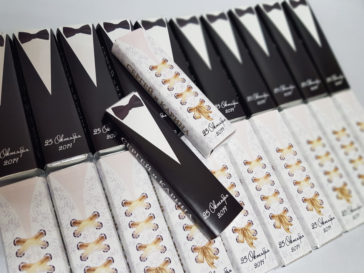 Печать наклеек для шоколада