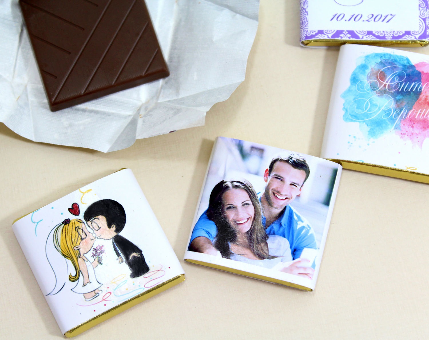 Печать наклеек для шоколада