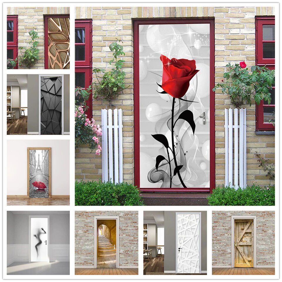 Печать наклеек на дверь