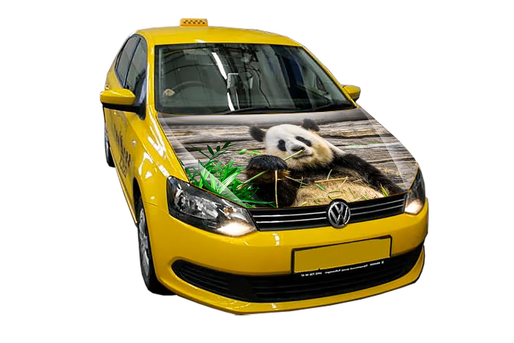 Печать наклеек на капот